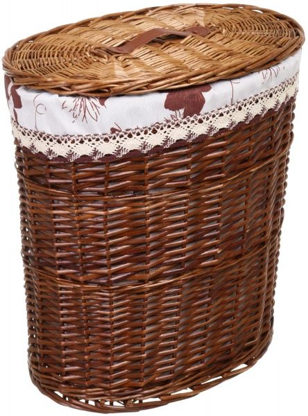 Кошик плетений з текстилем Tony Bridge Basket 44x30x48 см HQE18-4CD-2 