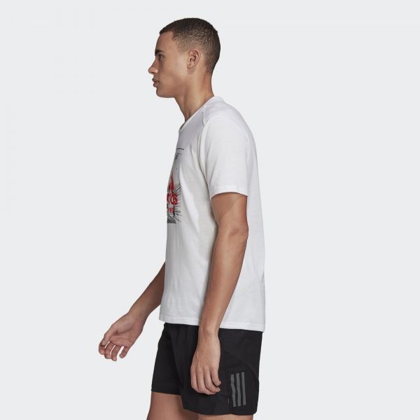 Футболка Adidas FAST GFX Tee FJ4997 M білий