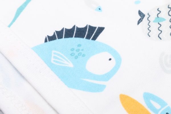 Чепчик детский ТМ Софія р.38 белый с голубым 214138