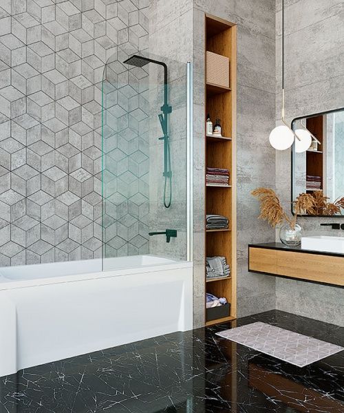 Шторка для ванны Alex Baitler АВ181080С1 80х140 (1)