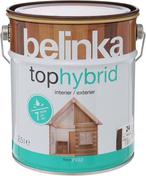 Лазур Belinka Tophybrid №24 білий шовковистий глянець 2,5 л