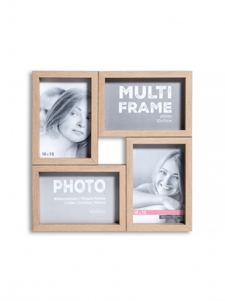 Коллаж Velista (4х10х15) світле дерево 4 фото 10x15 см светлое дерево 