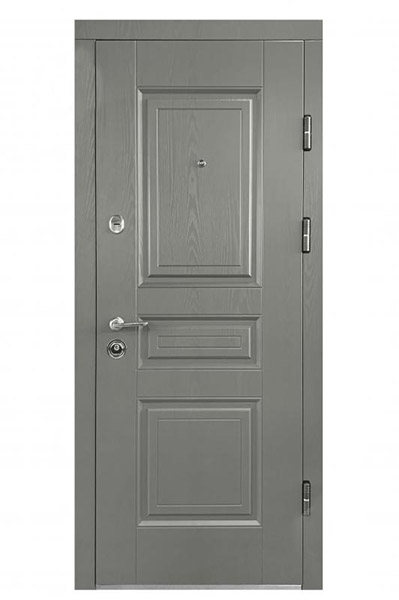 Дверь входная Министерство дверей Оптима 257 антрацит / белая текстура 2050х860 мм правая