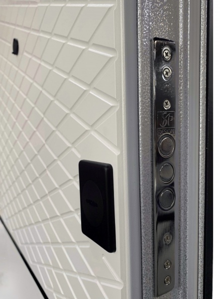 Двері вхідні Міністерство дверей Престиж 187 Q графіт / білий 2050x960 мм праві