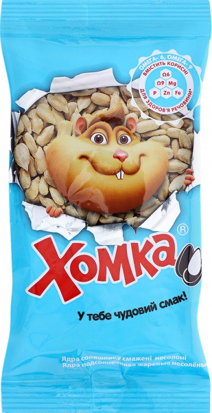 Насіння соняшника Хомка ядра смажені несолоні