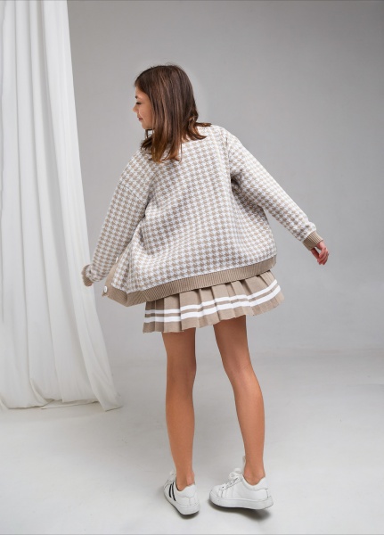 Кардиган для дівчинки ART KNIT Лапки р.116122 бежевий 