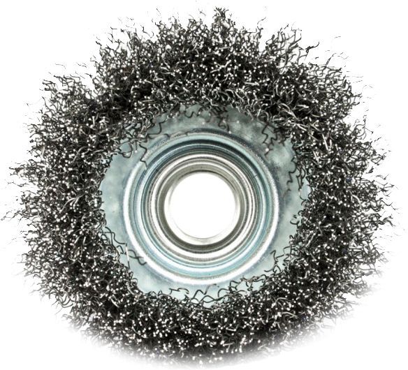 Щітка-шкребок чашкова конусна S&R витий (рифлений) дріт 75мм 136133075