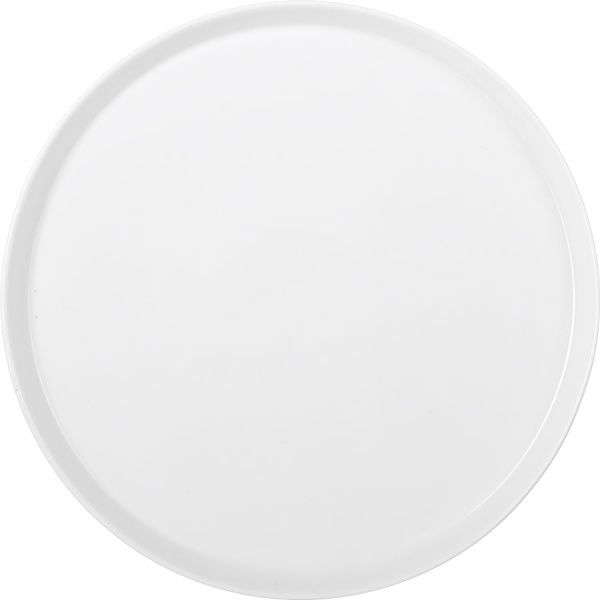 Блюдо з пластиковою кришкою 23 см, порцеляна, біле 