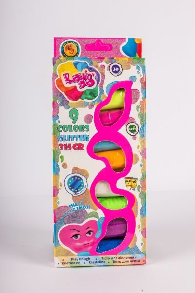 Набор для лепки Ассорти 9 цветов с глиттером 41009 Lovin'do