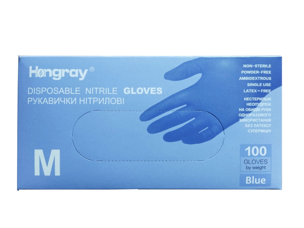 Рукавички медичні HOME універсальні посилені р. 8 (M) 100 шт./уп.