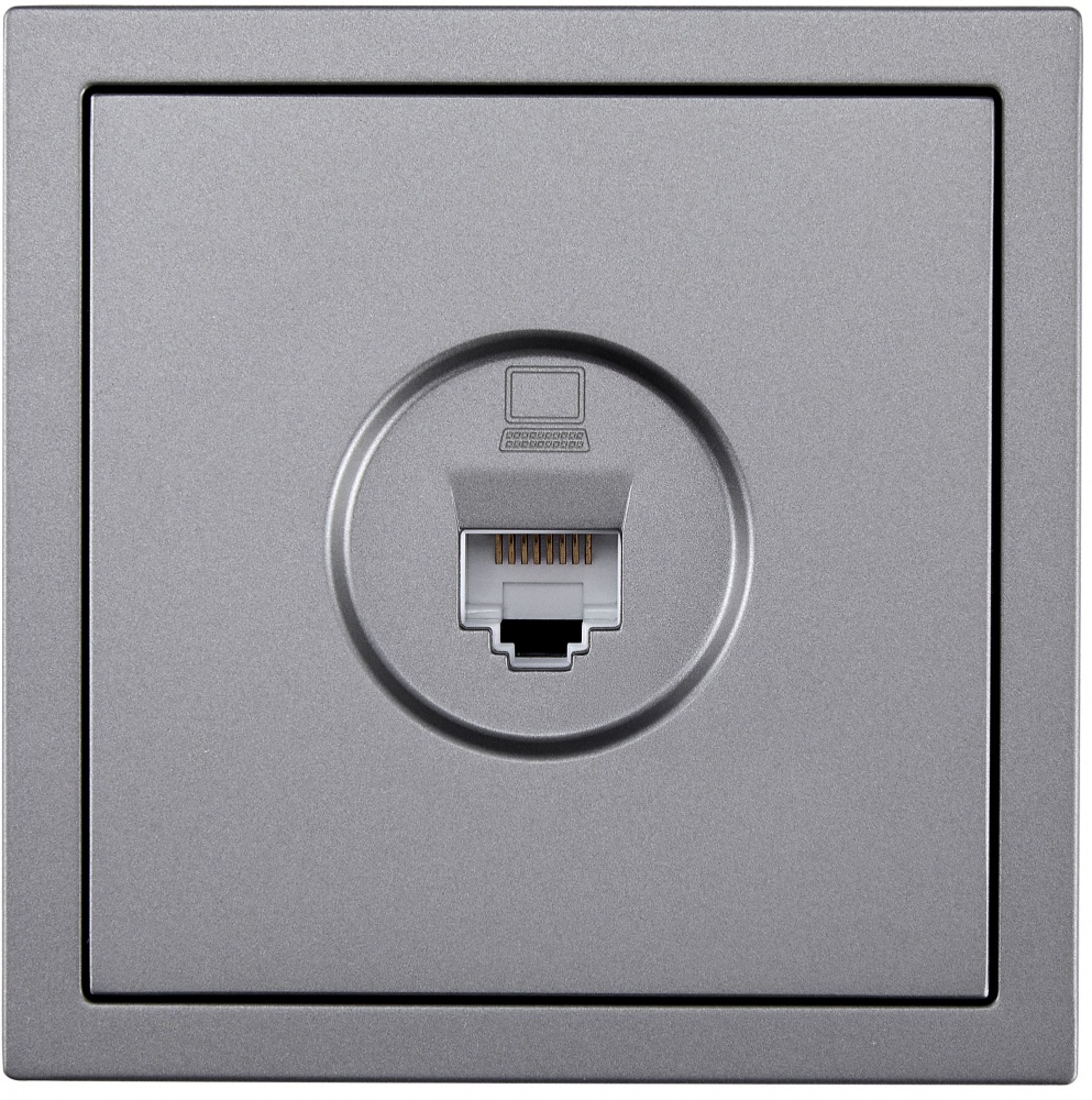 Механизм розетки компьютерная HausMark Juna IP20 серый 7041-3588-139