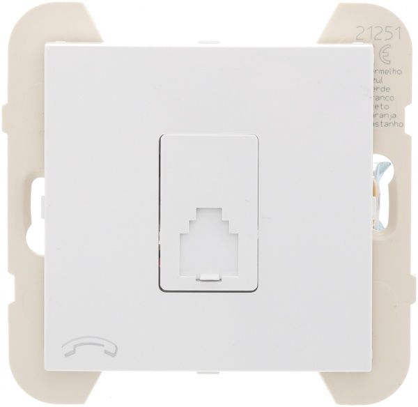 Розетка телефонна Efapel Logus RJ11 білий