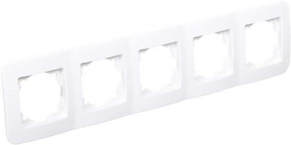 Рамка пятиместная Viko Rollina универсальная белый 90480055