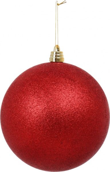 Куля пластикова з присипкою 20 см червоний