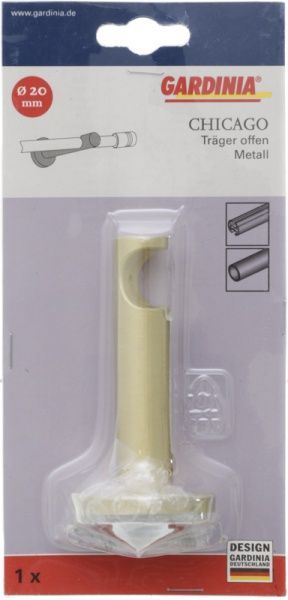 Тримач для карниза Gardinia накладний 31485 Chicago одинарний d20 мм золото поліроване 