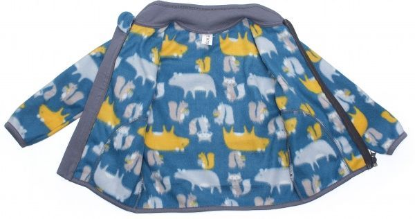 Кофта Luna Kids Котик флісова р.128 синій із принтом 