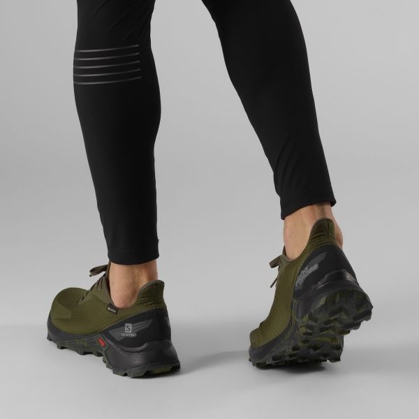 Кроссовки Salomon ALPHACROSS BLAST GTX Olive Nigh/Bk L41105800 р.UK 8,5 хаки