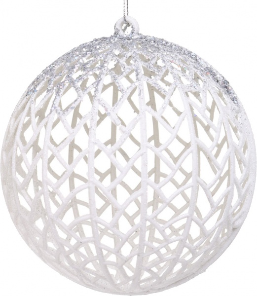 Куля новорічна HFK236W d 120 мм білий