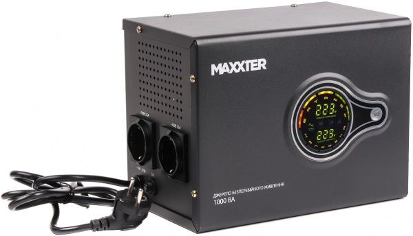 Источник бесперебойного питания (ИБП) Maxxter 1000VA MX-HI-PSW1000-01