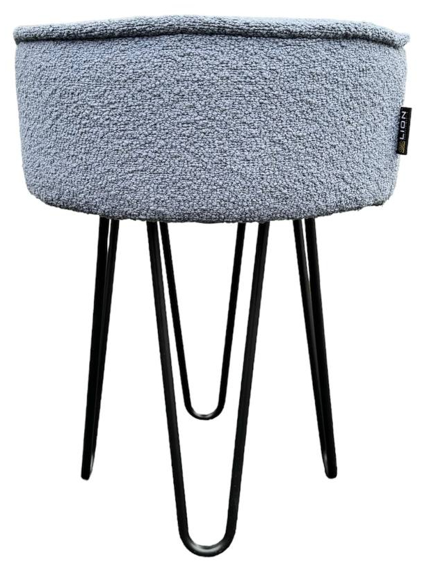 Пуф Lion Шорт-2 480х360 мм серый/черный