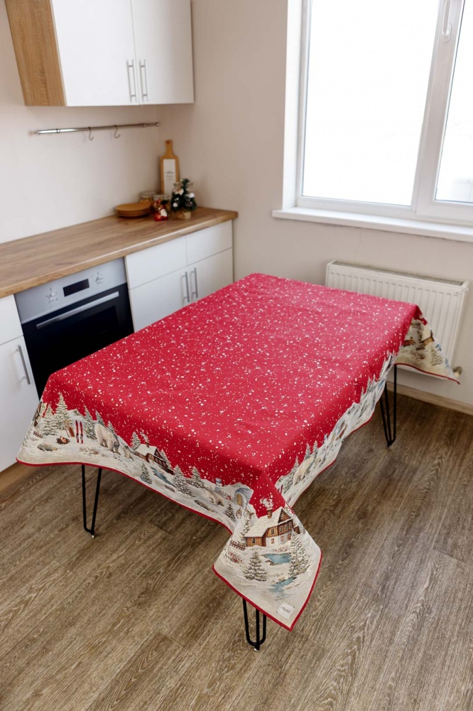 Скатерть Север 160x300 см красный La Nuit