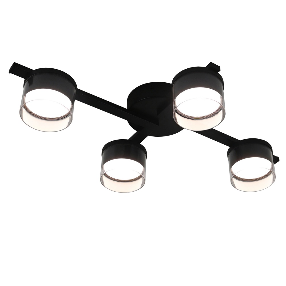 Люстра потолочная Victoria Lighting 4xGX53 черный Field/PL4 black