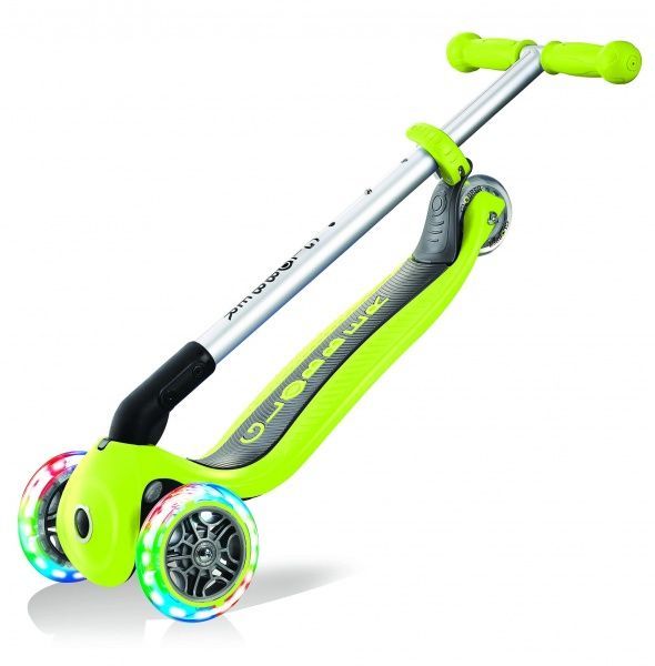 Самокат Globber Primo Foldable Lights зеленый 432-106 