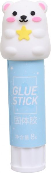 Клей твердый Мишка с звездой голубой