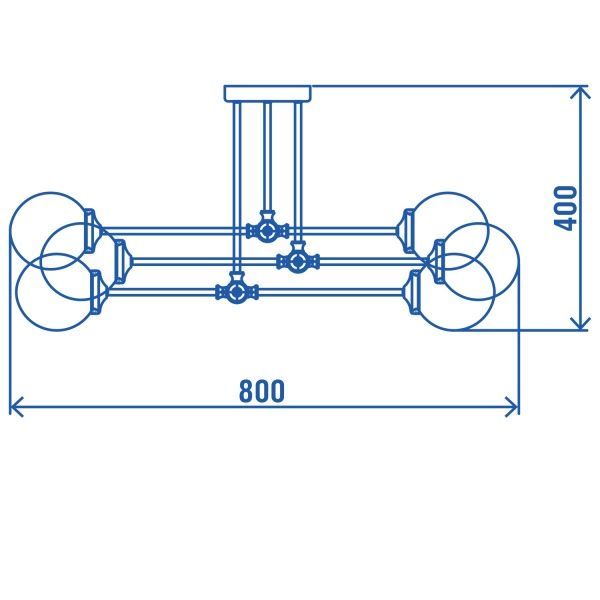 Люстра потолочная Victoria Lighting 6x40 Вт E14 бронза Kamala/PL6 