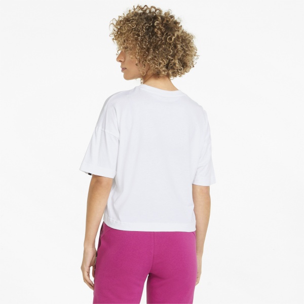 Футболка Puma Power Tape Cropped Tee 84711602 р.XS білий