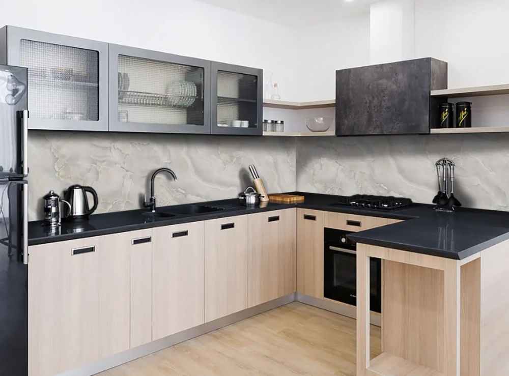 Наклейка на кухонный фартук Zatarga Мраморная соль Z184168 65x250 см