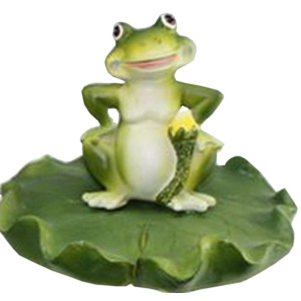 Лягушка на листочке 15x13x10 см