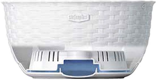 Вазон пластиковий Stefanplast Natural круглий 5,9л сірий (75452) 