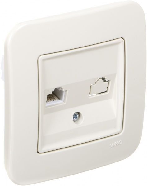 Розетка компьютерная Viko Rollina крем 90421032