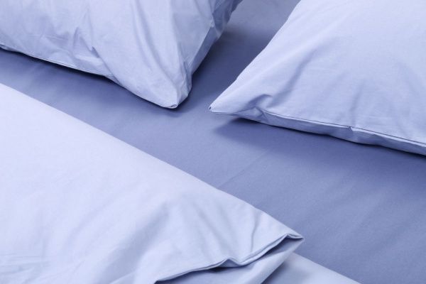 Комплект постельного белья Моно семейный синий с голубым La Nuit 