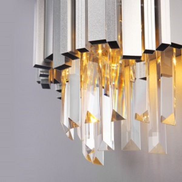 Бра Strotskis Piano 1x60 Вт E14 серебро/прозрачный 308/1 (срібло) 