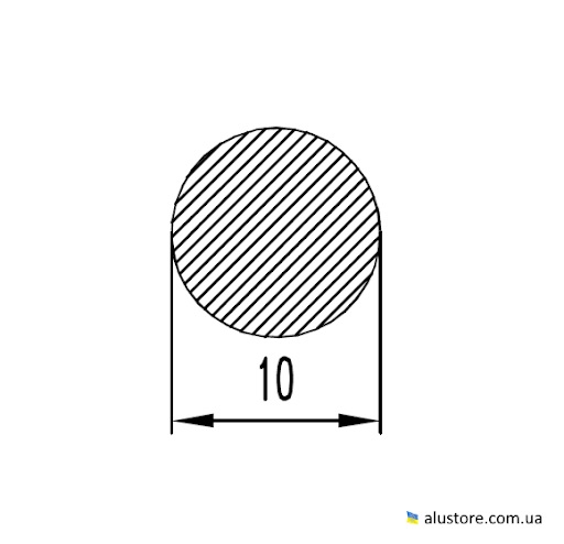 Стрижень Braz Line 10,0 мм анодоване срібло