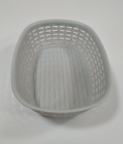 Кошик плетений 25,5x18,5x7,5 см сірий Plastic's Craft