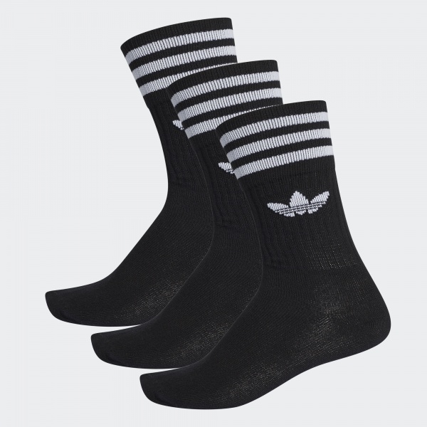 Шкарпетки Adidas SOLID CREW SOCK S21490 р.31-34 чорний