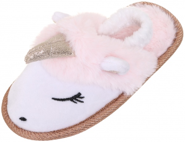 Тапочки детские Единорог р.32/33 бело-красный KD-2 