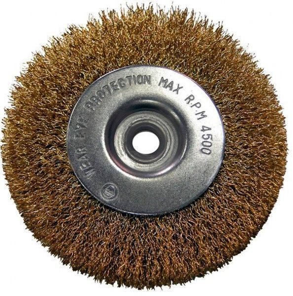 Щітка дискова гофрована 75мм, кріп 10/12,7 латунь Proline 32807
