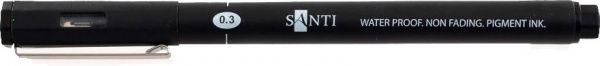 Линер Santi Fine Line черный, 0,3 мм 