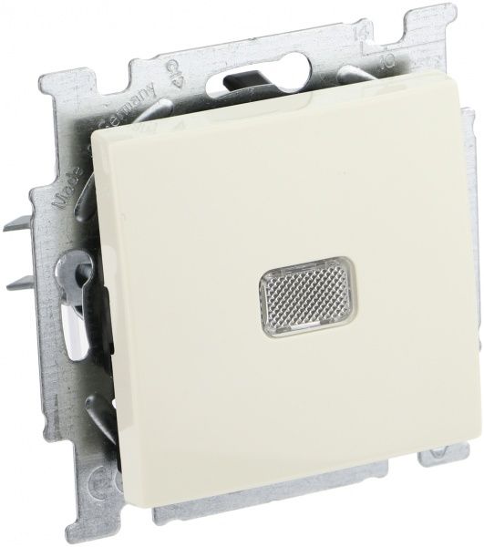 Выключатель одноклавишный ABB Basic 55 с подсветкой 10 А 230В IP20 кремовый 2006/1 UCGL-92-507