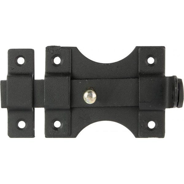 Засув під навісний замок полімерний Метелик РМ156 чорний 80 мм