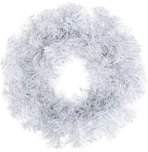 Вінок різдвяний сріблясто-білий d400 мм 