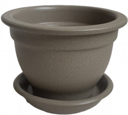 Горшок керамический Ориана-Запорожкерамика Фиалочница круглый капучино (035-0-061) 