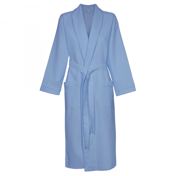Халат вафельный Ярослав Люкс р. 48-50 серо-голубой