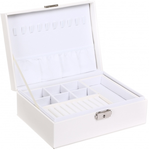 Шкатулка для украшений белый 23х17х9 см Savage