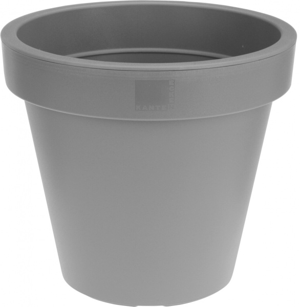 Кашпо пластиковое круглый серый (Y54197760) 