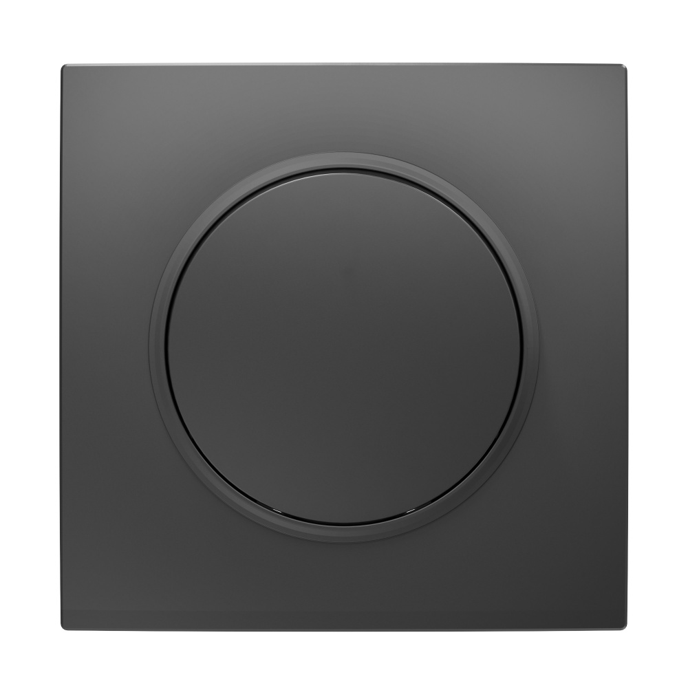 Вимикач перехресний одноклавішний HausMark Bela з підсвіткою чорний